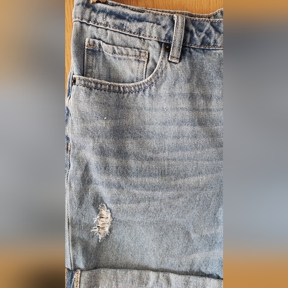 Distressed Light Blue Denim Shorts - Picture 6 of 6